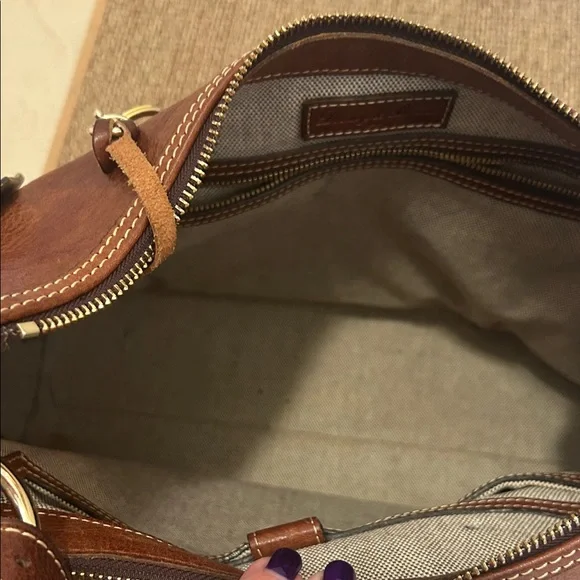 Dooney and bourke Brown Leather Shoulder Bag - Picture 8 of 12
